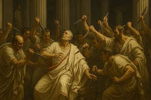 Julius Caesar stabbed in the Senate.