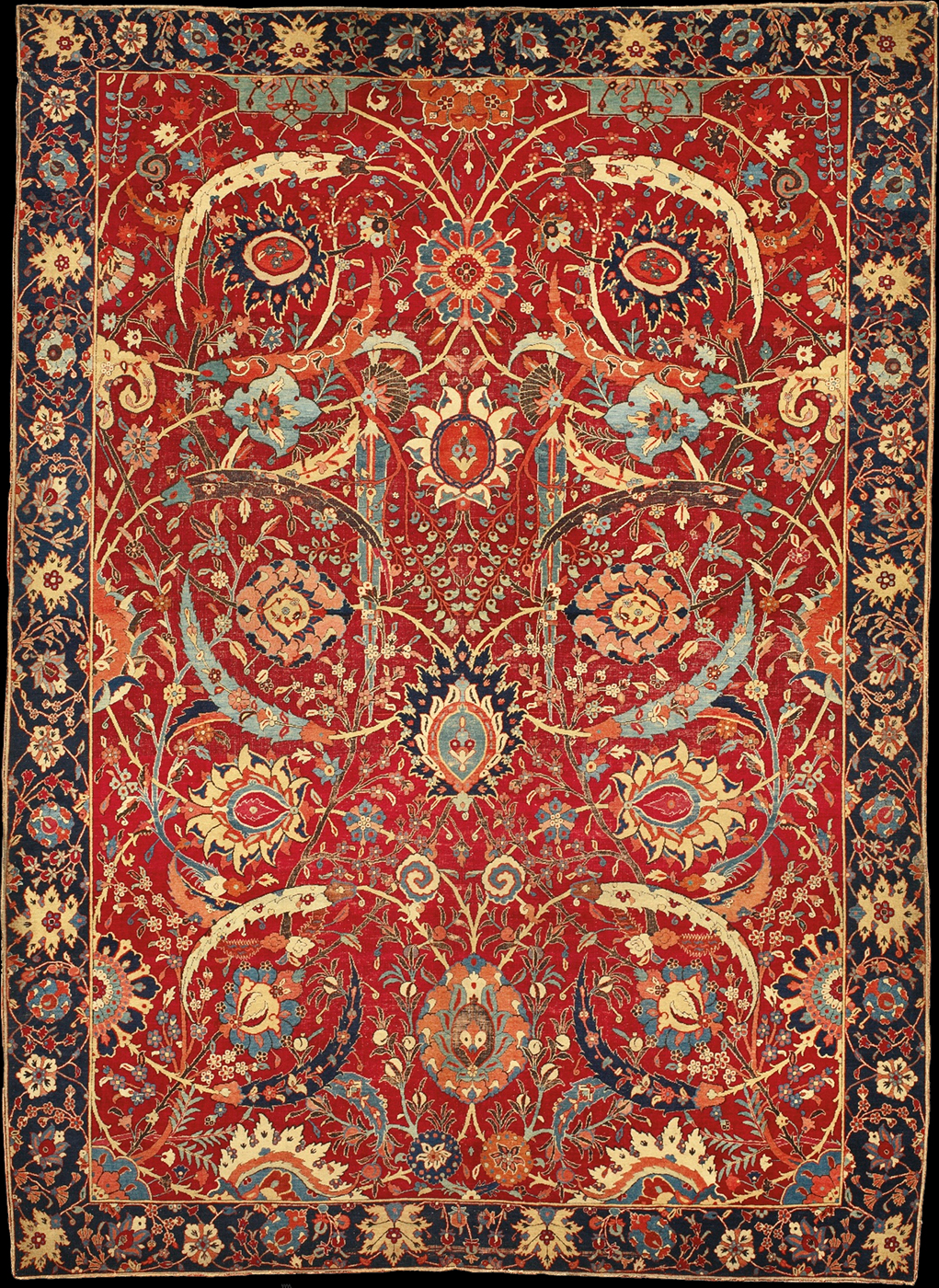 17th century Safavid Persian sickle-leaf carpet